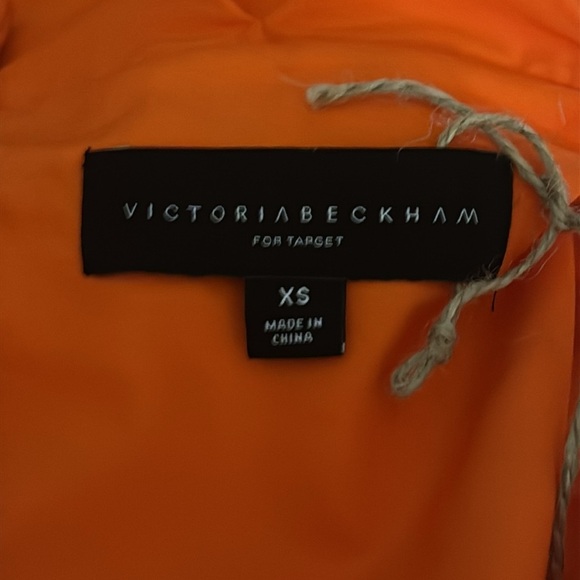 Orange One Shoulder Scallop Victoria Beckham X Target Calla Lily Ruffle Dress XS - Picture 14 of 16